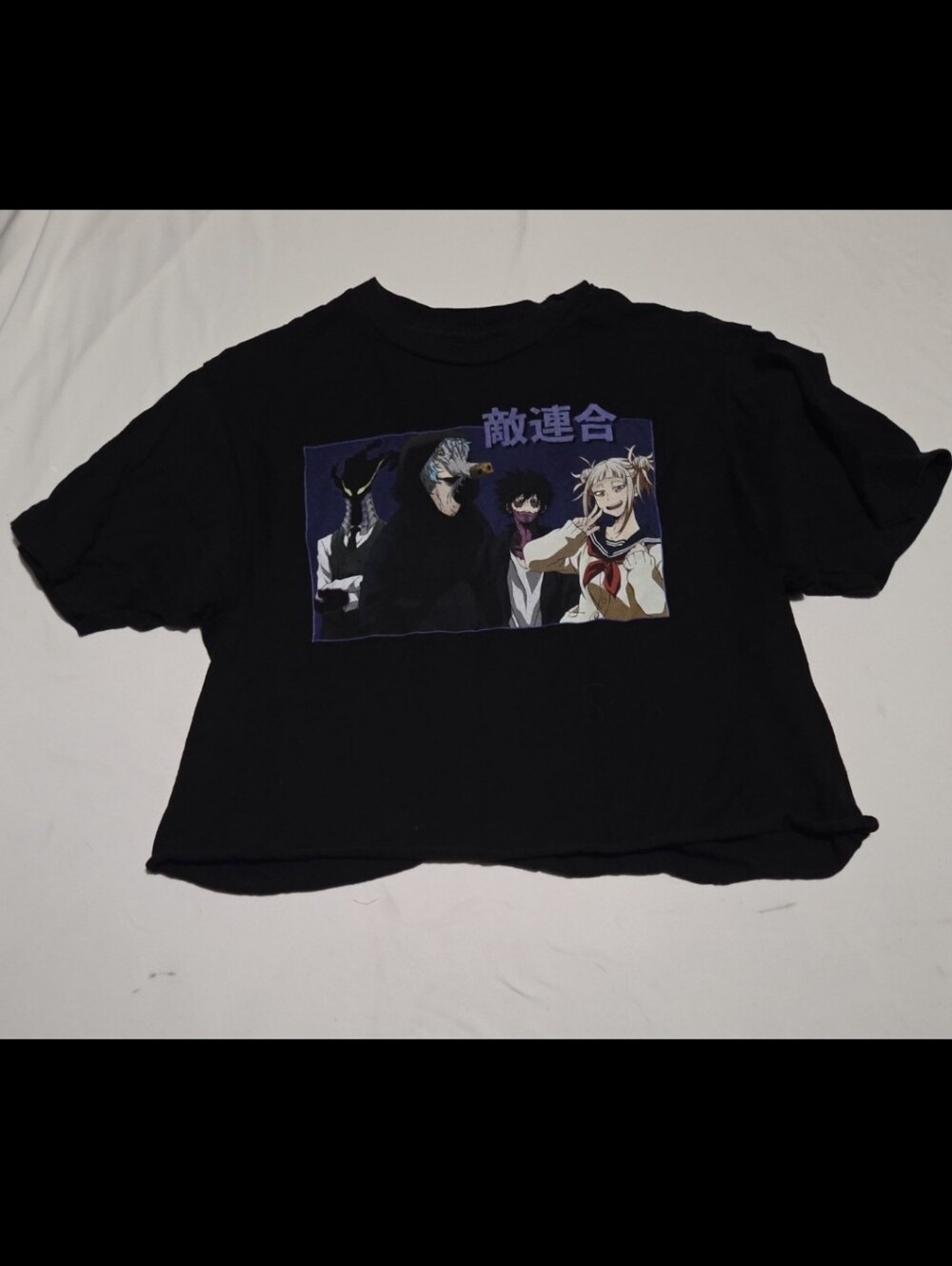My hero academia women's medium black crop top #18